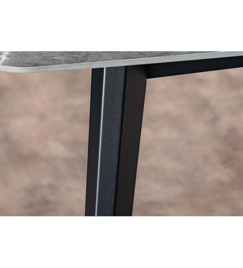 Stół MILANO 180 cm ceramiczny blat antracyt