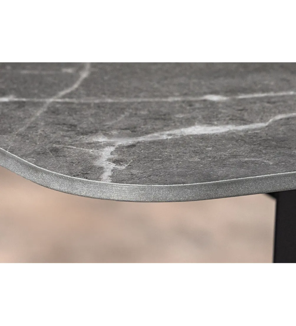 Stół MILANO 180 cm ceramiczny blat antracyt