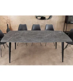 Stół MILANO 180 cm ceramiczny blat antracyt