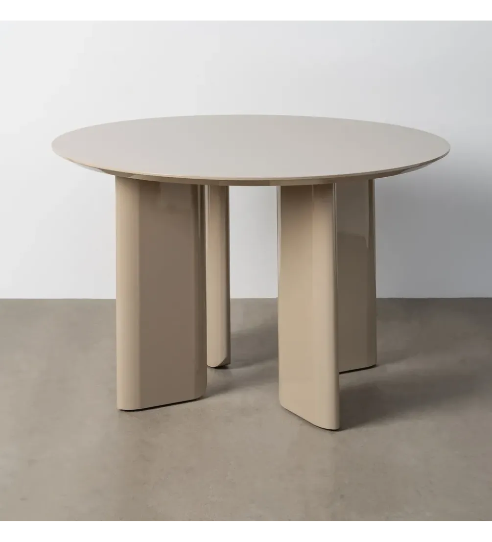 Stół MYKA 120 cm szklany taupe