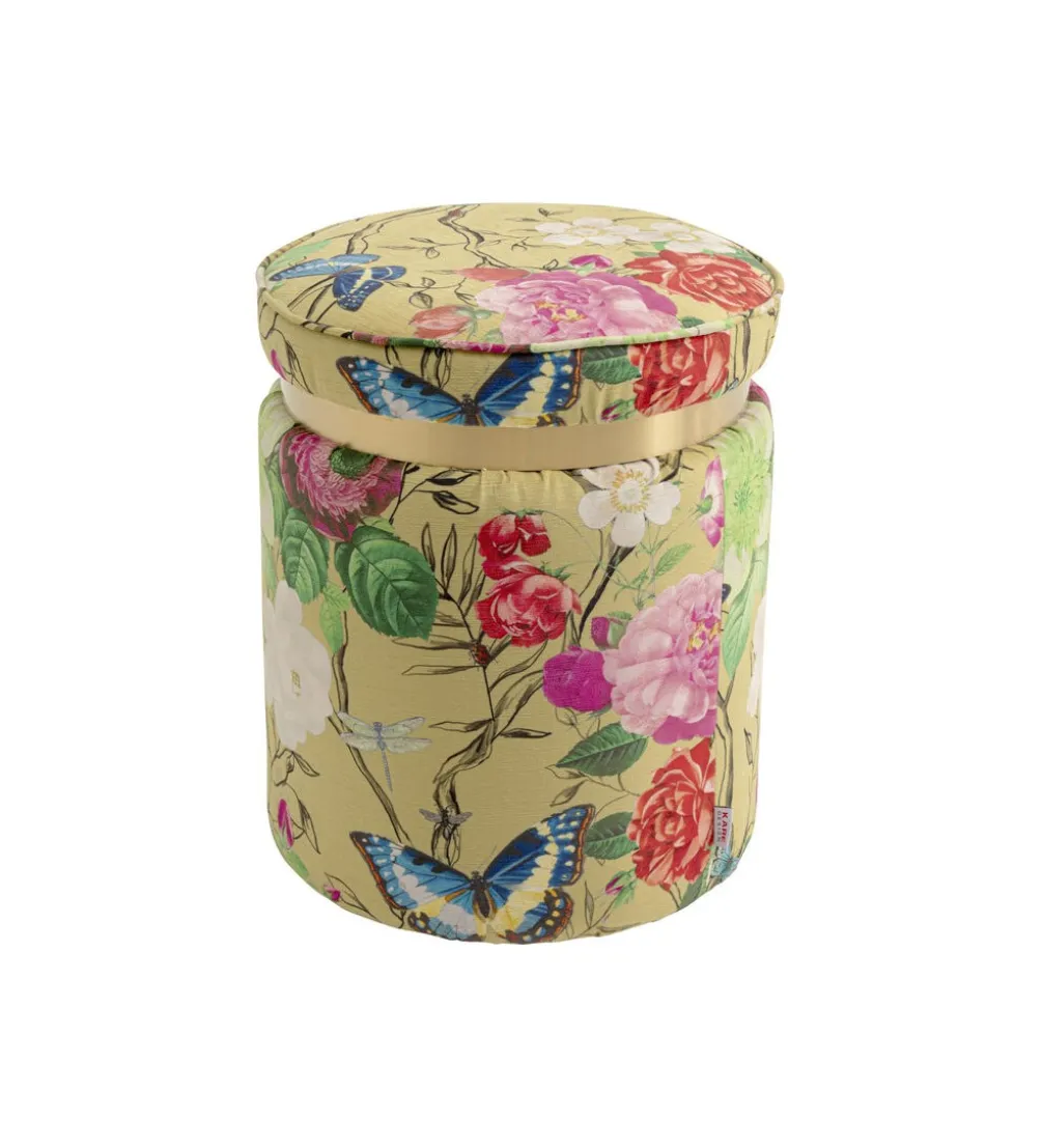 Stołek FLOWER 39 cm żółty
