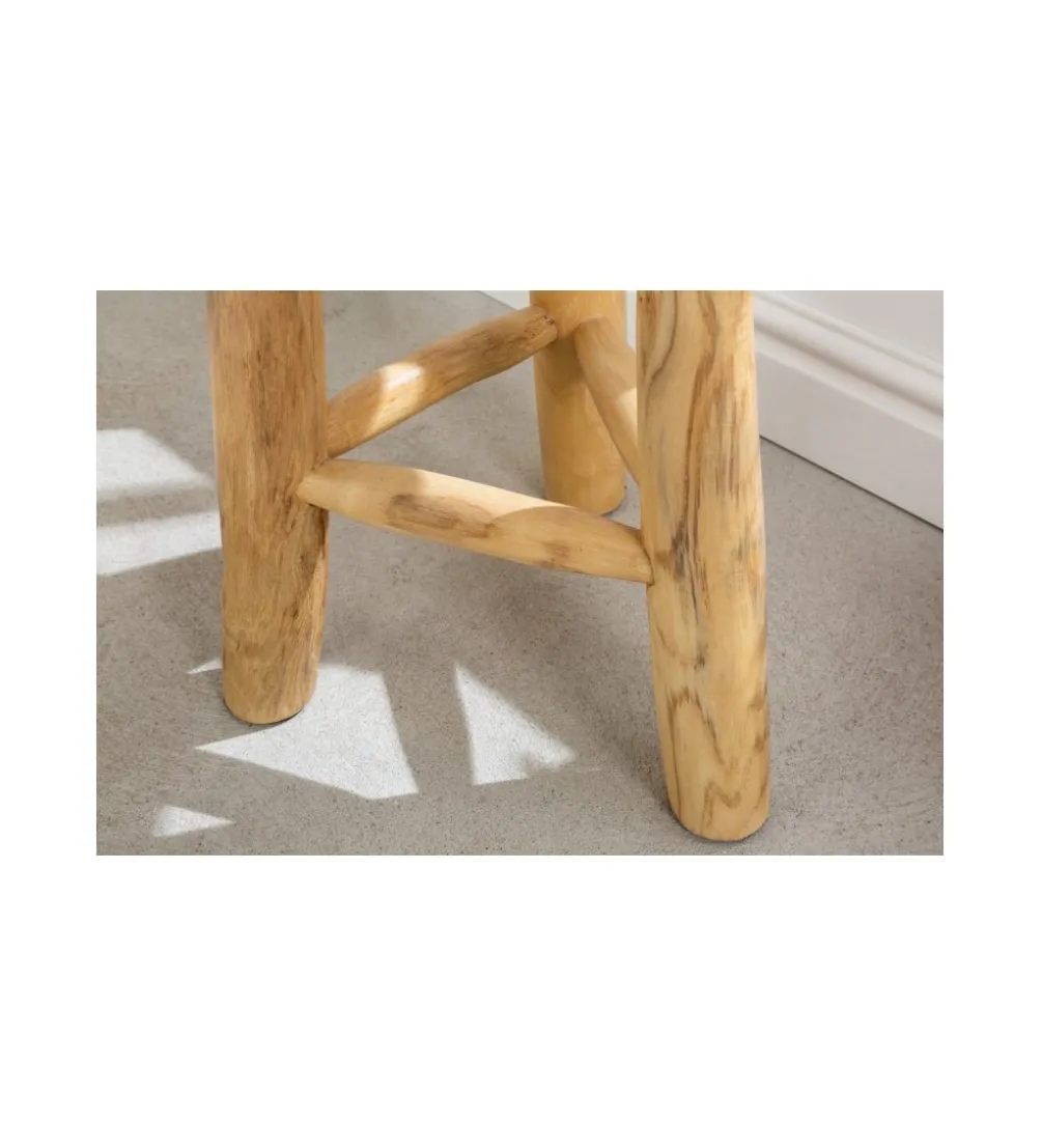 Stołek GUERRO 30 cm drewno teak