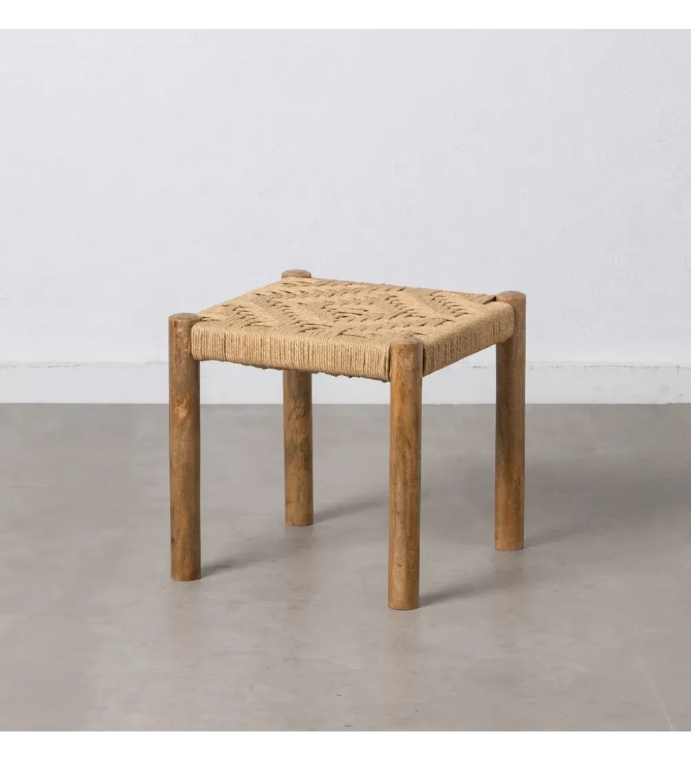 Stołek NEBERNLI 40 cm drewno mango naturalny