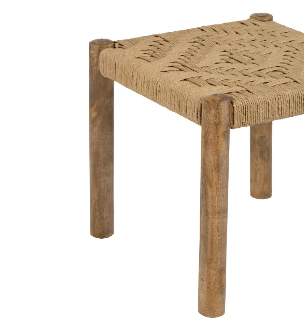 Stołek NEBERNLI 40 cm drewno mango naturalny