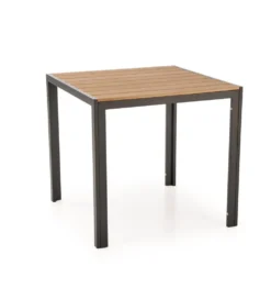 Stół ogrodowy FIERRO 80 cm brązowy czarny