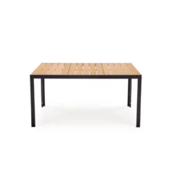 Stół ogrodowy FIERRO 150 cm brązowy czarny