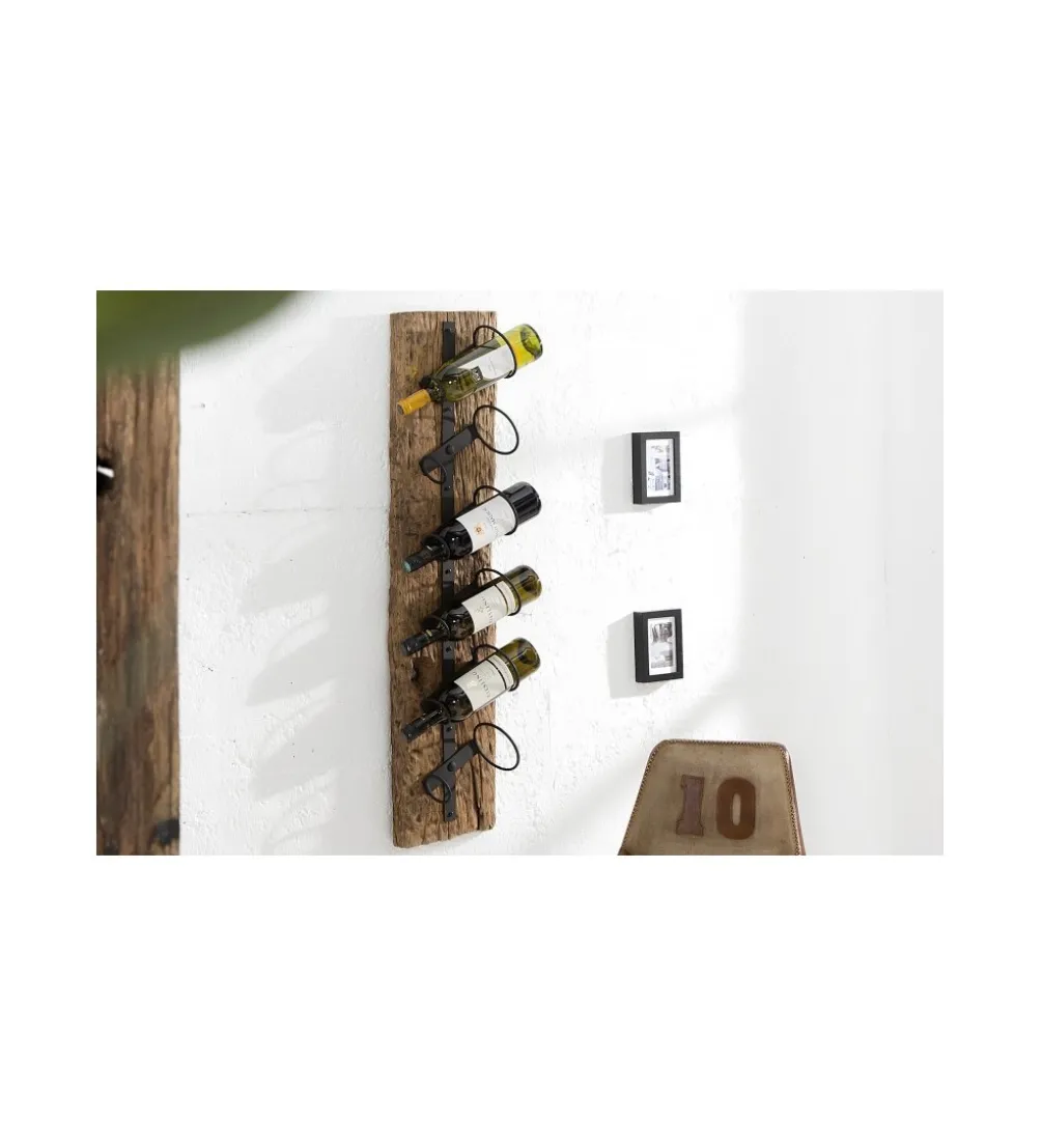 Stojak ścienny na wino Barracuda 100cm Teak