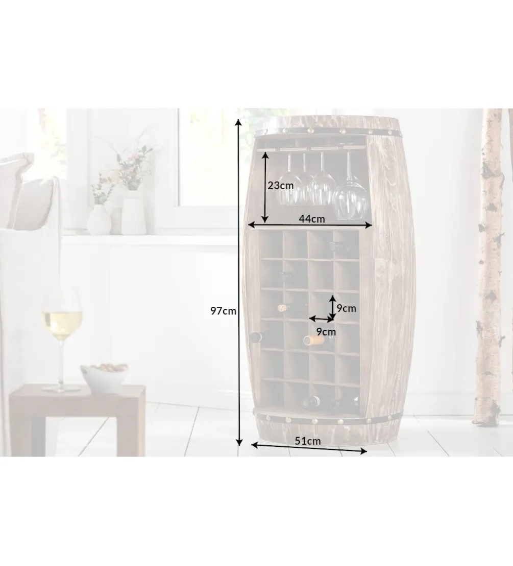 Stojak na wino Chateau 97 cm drewno jodła