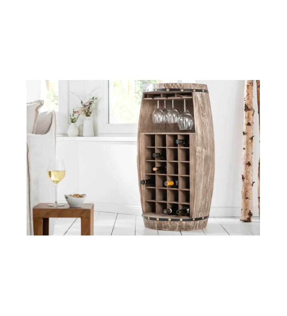 Stojak na wino Chateau 97 cm drewno jodła