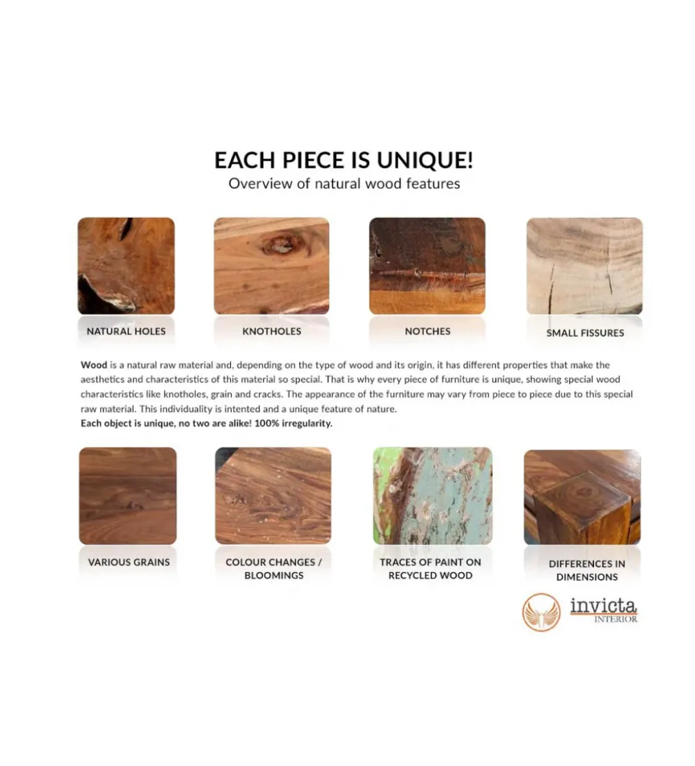Stojak na wino MAKASSAR 80 cm na 5 butelek drewno teak