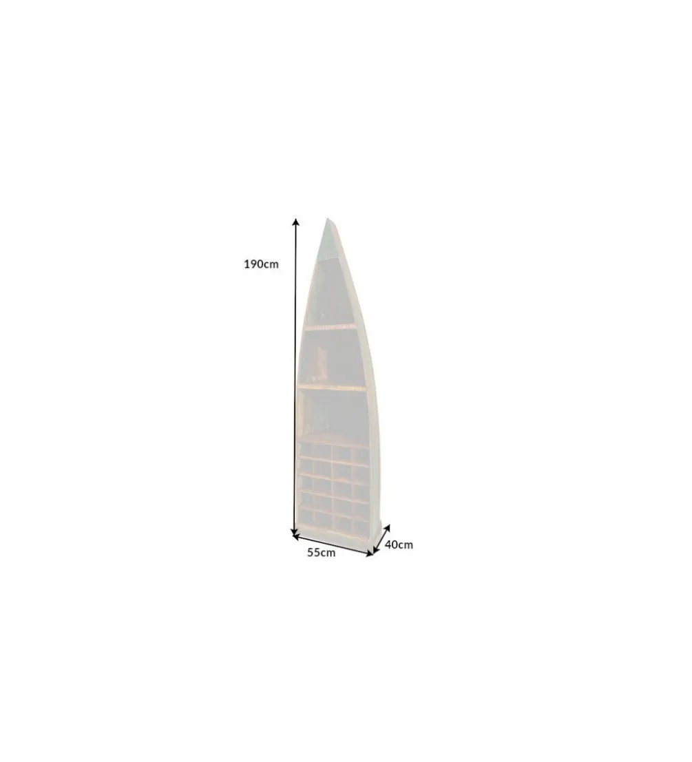 Stojak na wino BARGE 190 cm drewno mango