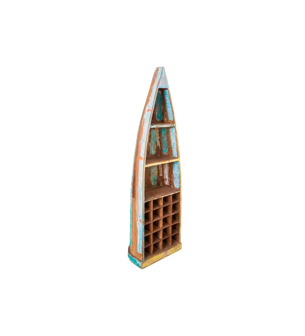 Stojak na wino BARGE 190 cm drewno mango