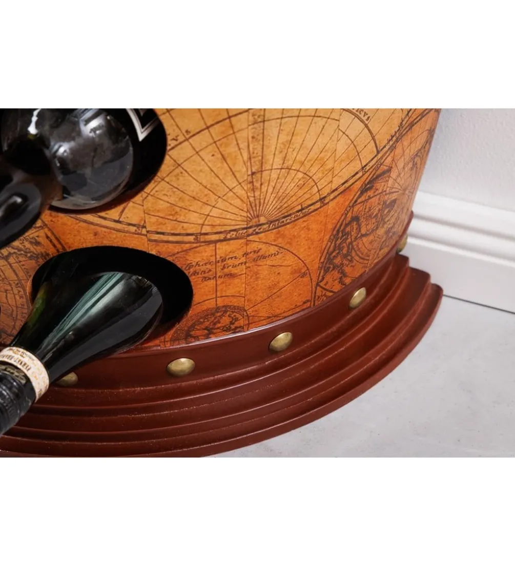 Stojak na wino GLOBE 75 cm drewno sosna