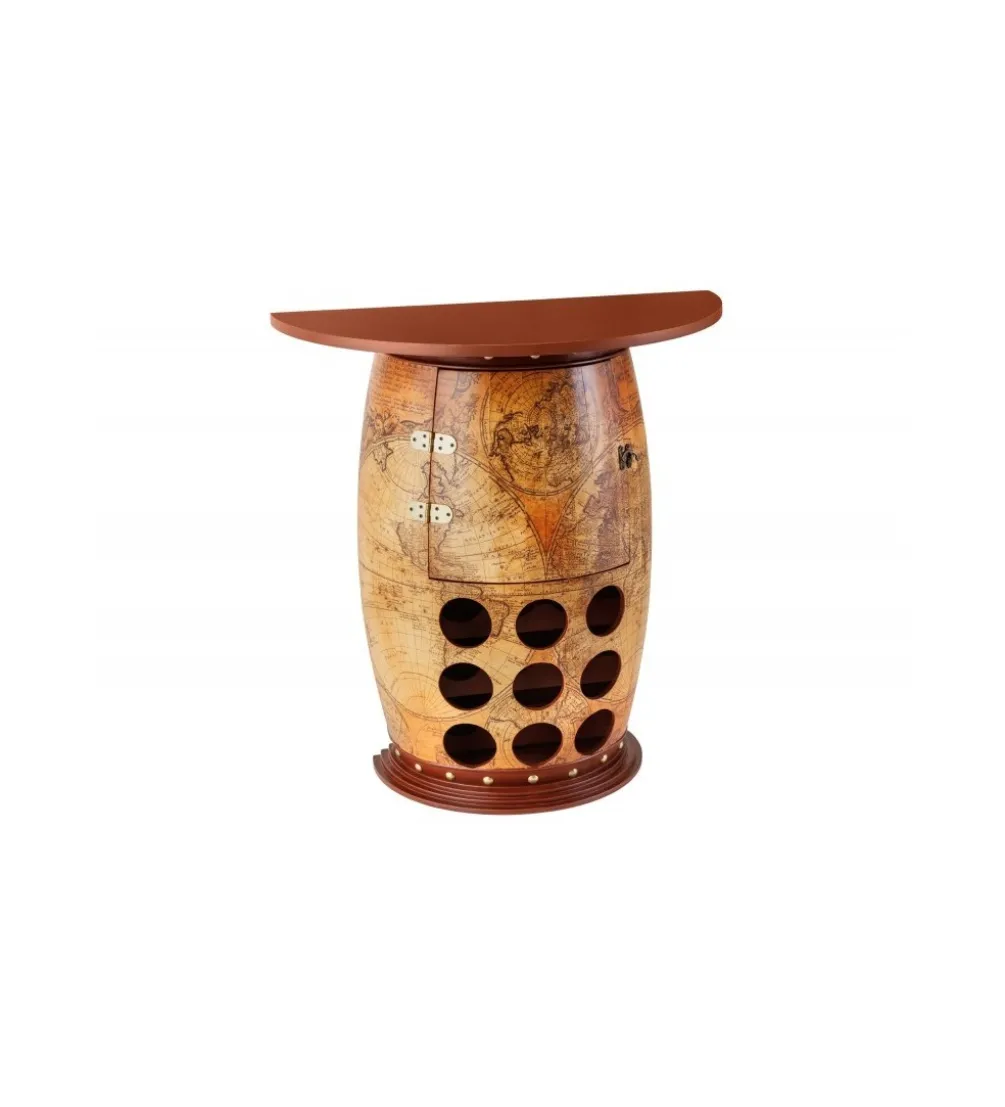 Stojak na wino GLOBE 75 cm drewno sosna