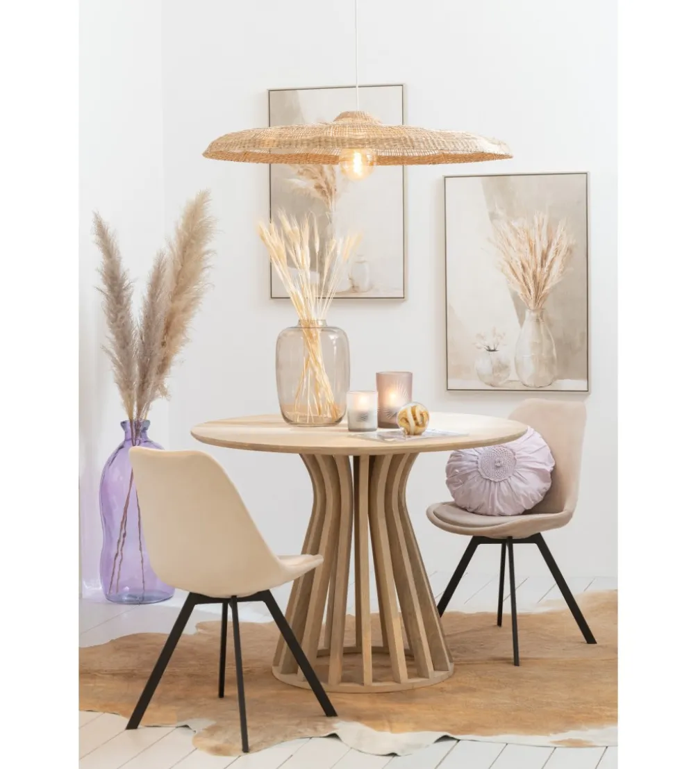 Stół okrągły CONNIE 110 cm drewno mango