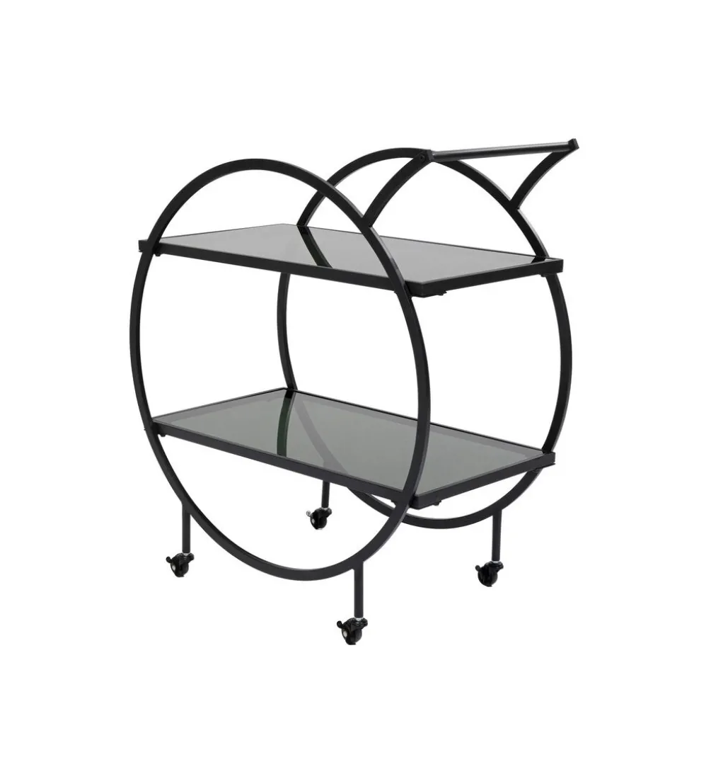 Stolik na kółkach LOFT 74 cm czarny