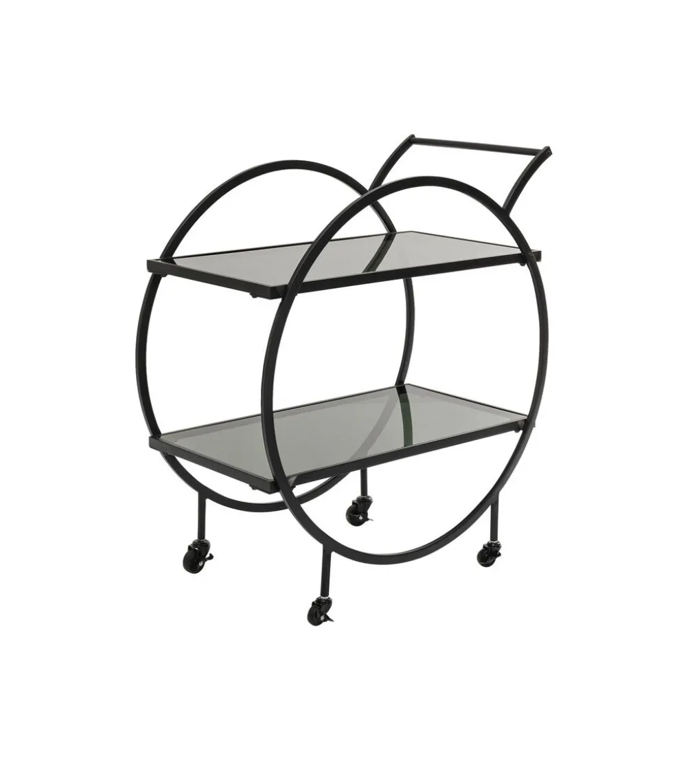 Stolik na kółkach LOFT 74 cm czarny