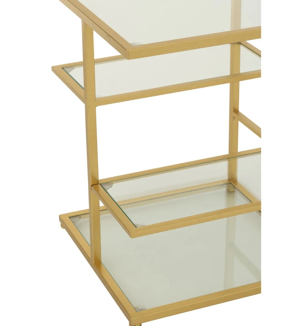 Stolik nocny RACKYN 40 cm szklana złota