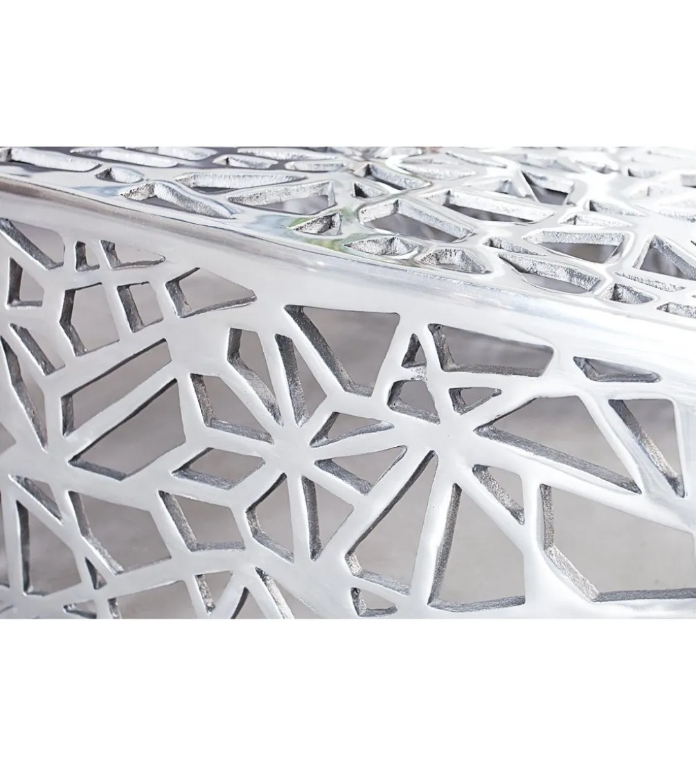 Stolik Abstract DELICADO Zestaw 2 Srebrny