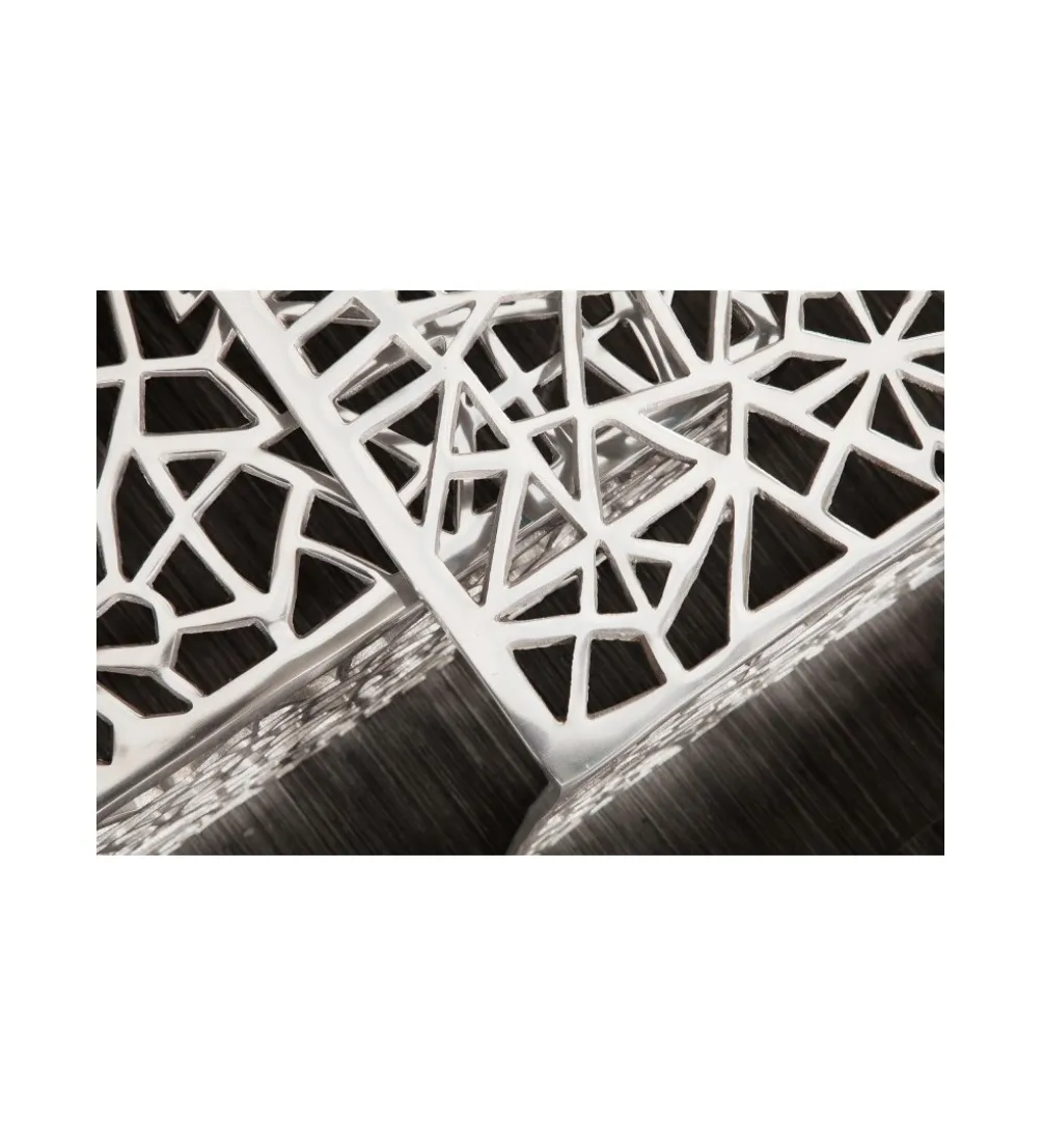 Stolik Abstract DELICADO Zestaw 2 Srebrny