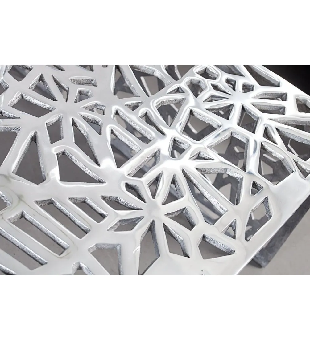Stolik Abstract DELICADO Zestaw 2 Srebrny