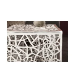 Stolik Abstract DELICADO Zestaw 2 Srebrny