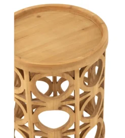Stolik CARVI 40 cm drewno jodła naturalny