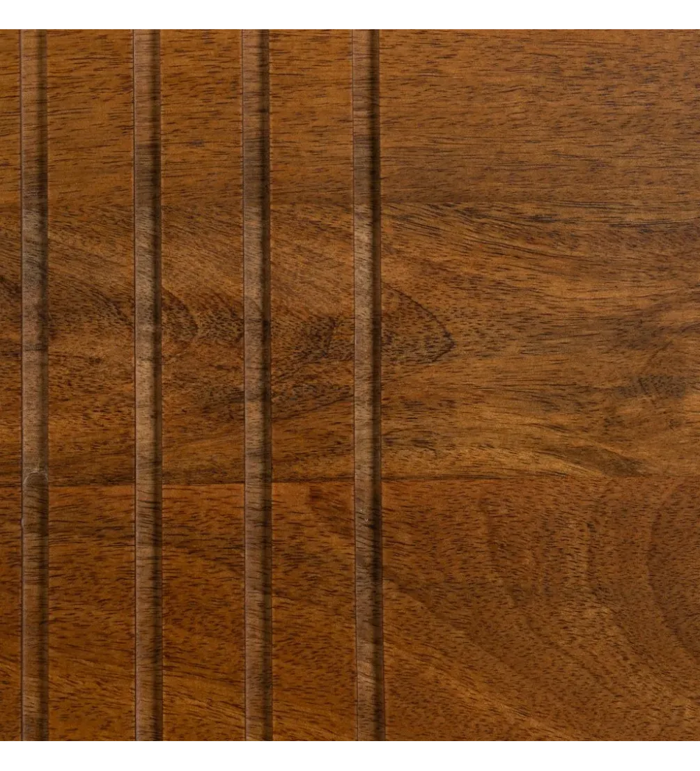Stolik kawowy ABNER 110 cm drewno mango Brązowa