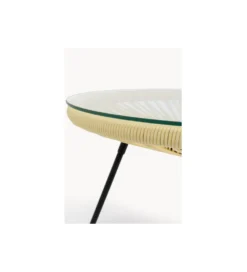Stolik kawowy ACAPULCO BUTTER 50 cm żółty