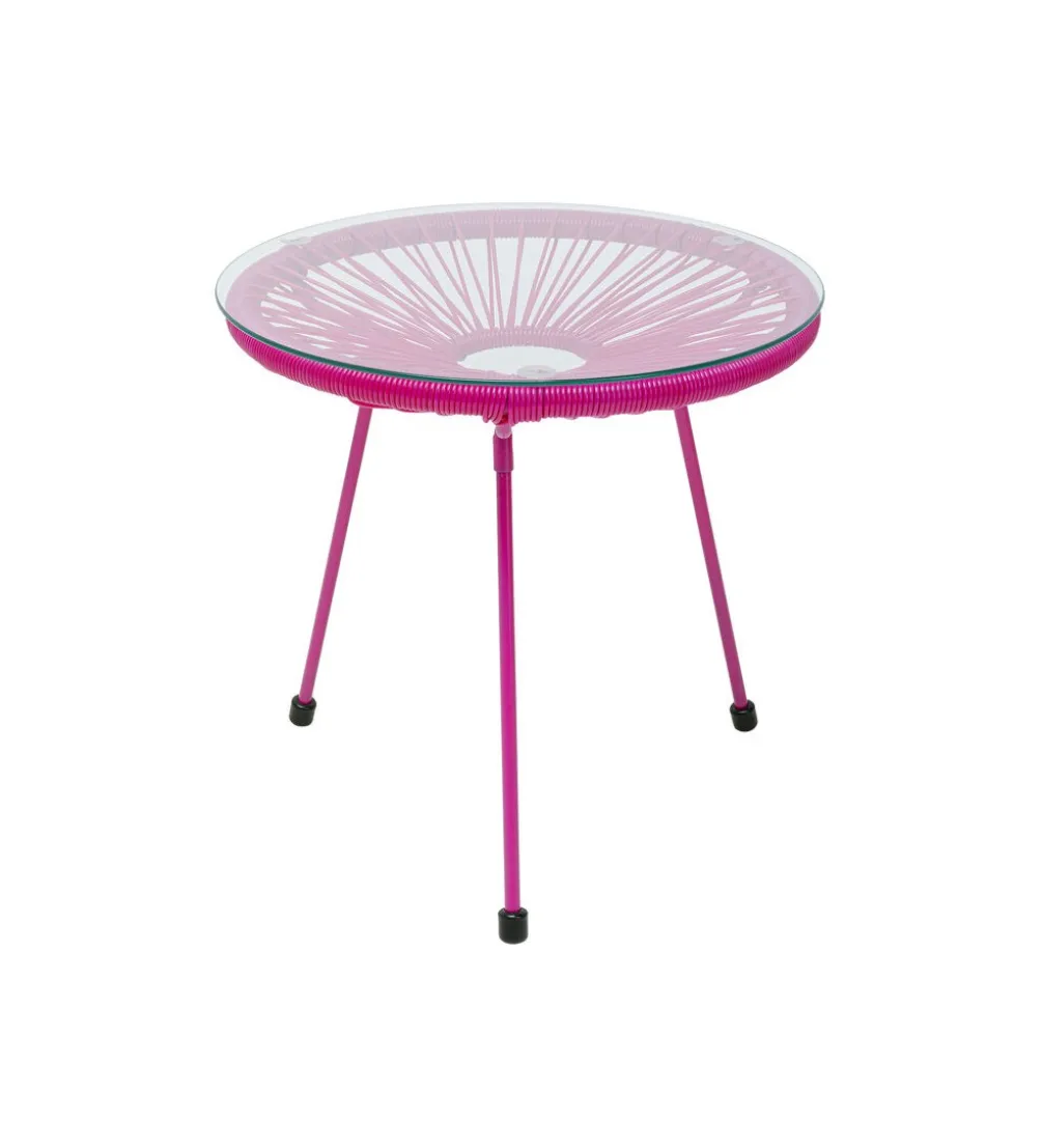 Stolik kawowy ACAPULCO 50 cm mono różowy