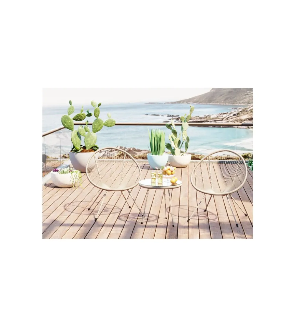 Stolik kawowy ACAPULCO 50 cm mono greige