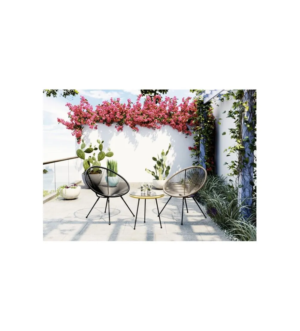 Stolik kawowy ACAPULCO 50 cm naturalny