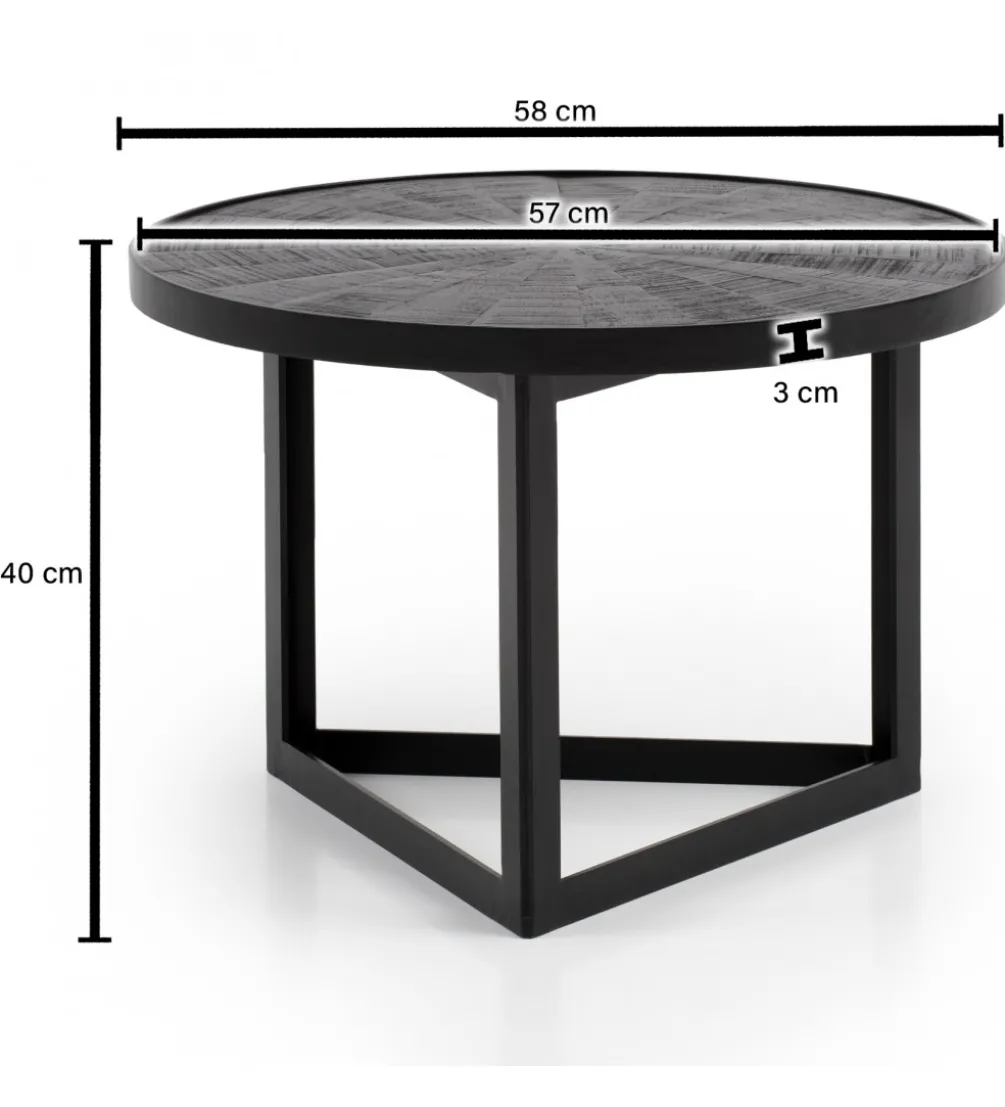 Stolik kawowy ALANO 58 cm drewno mango
