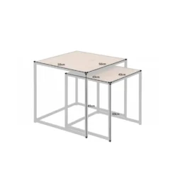 Stolik kawowy ALPERA set 2 w optyce dębu