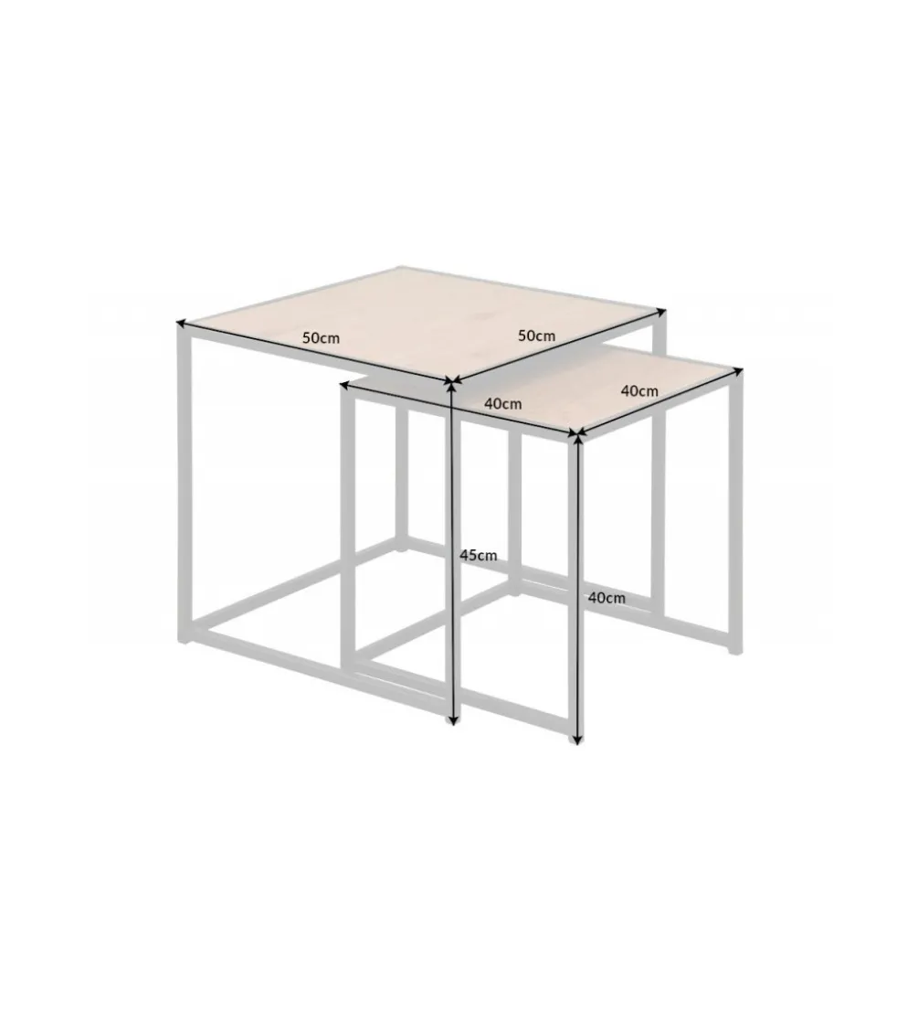 Stolik kawowy ALPERA set 2 w optyce dębu