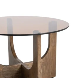 Stolik kawowy AMY 60 cm drewno kauczuk
