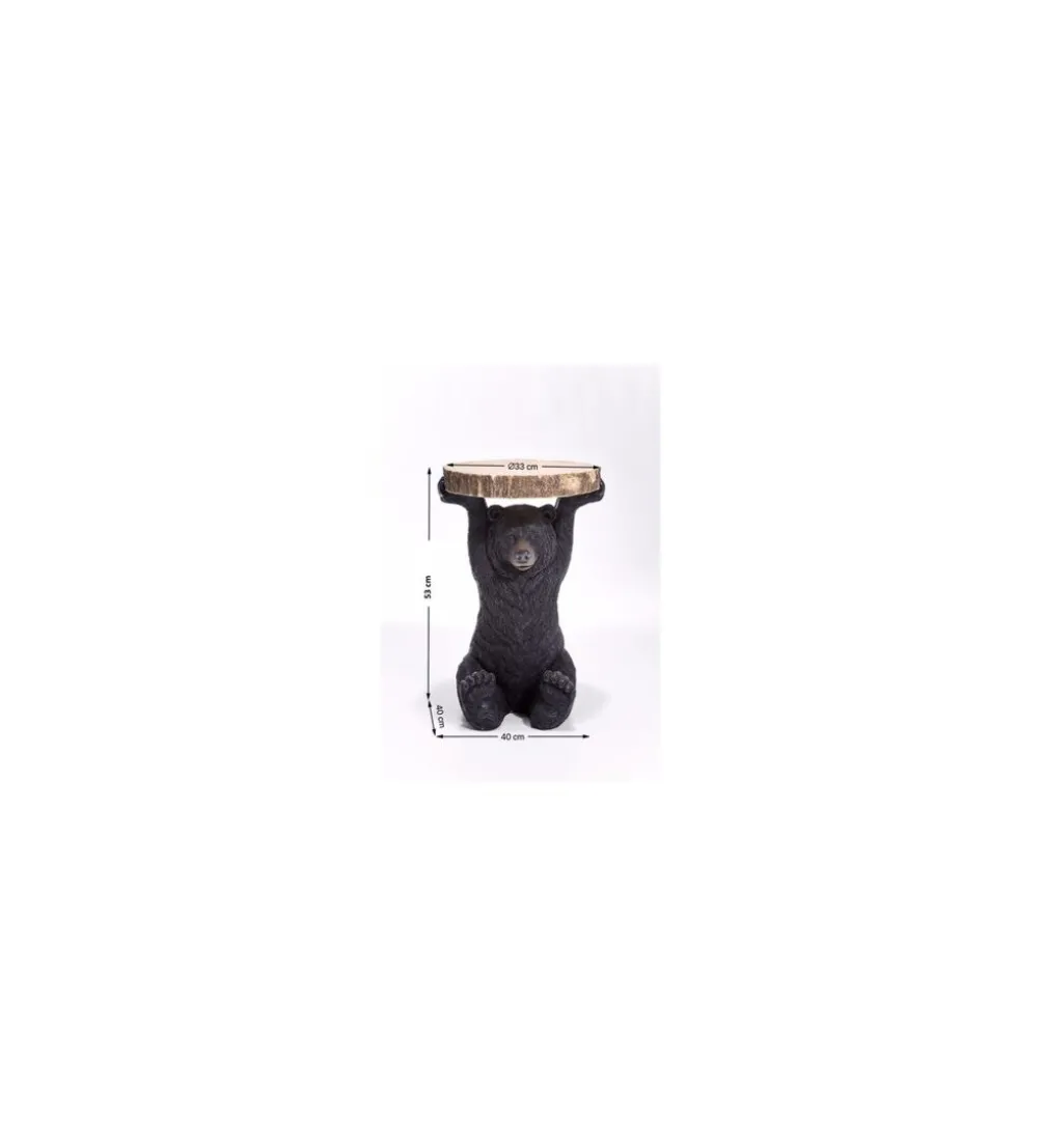 Stolik kawowy ANIMAL BEAR 33 cm czarny