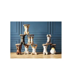 Stolik kawowy ANIMAL MEERKAT SISTERS 33 cm brązowy