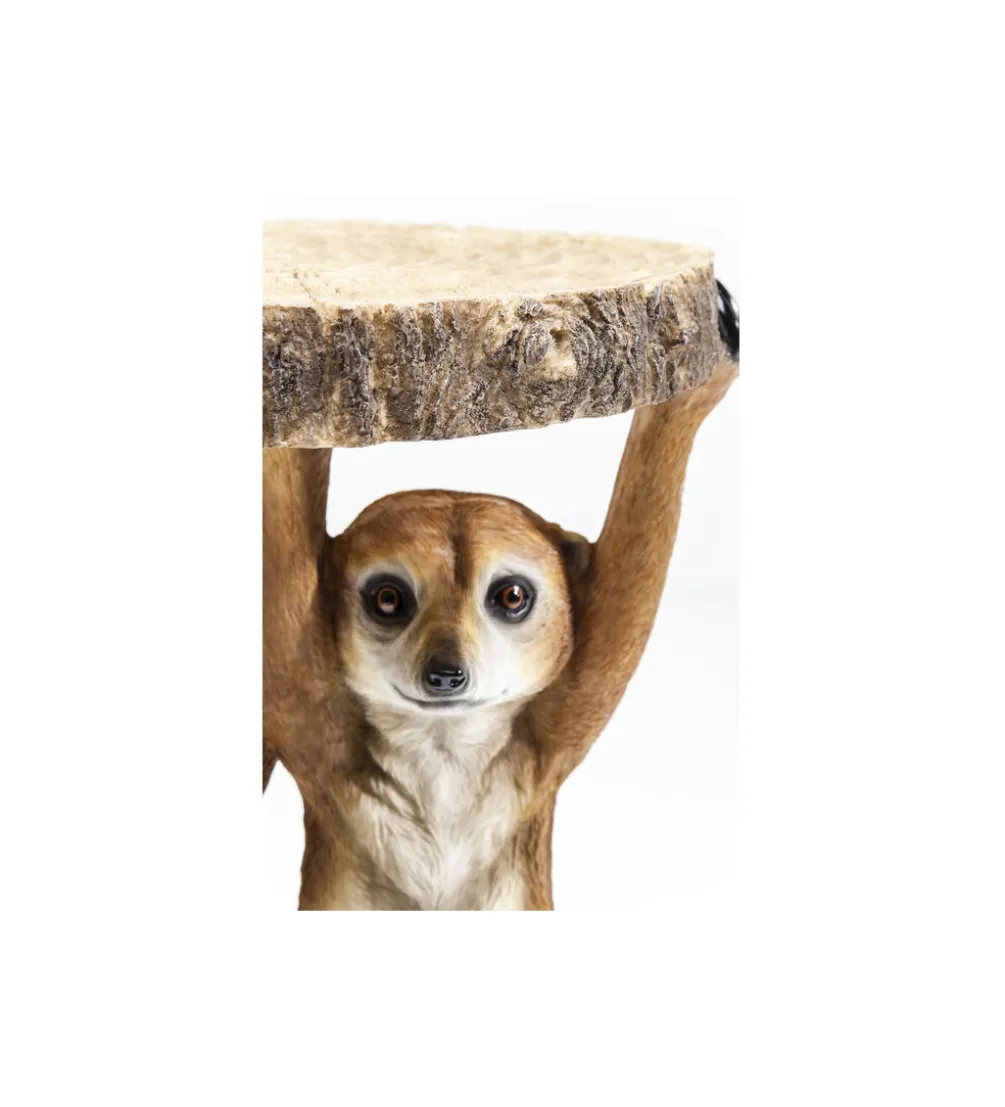 Stolik kawowy ANIMAL MEERKAT SISTERS 33 cm brązowy