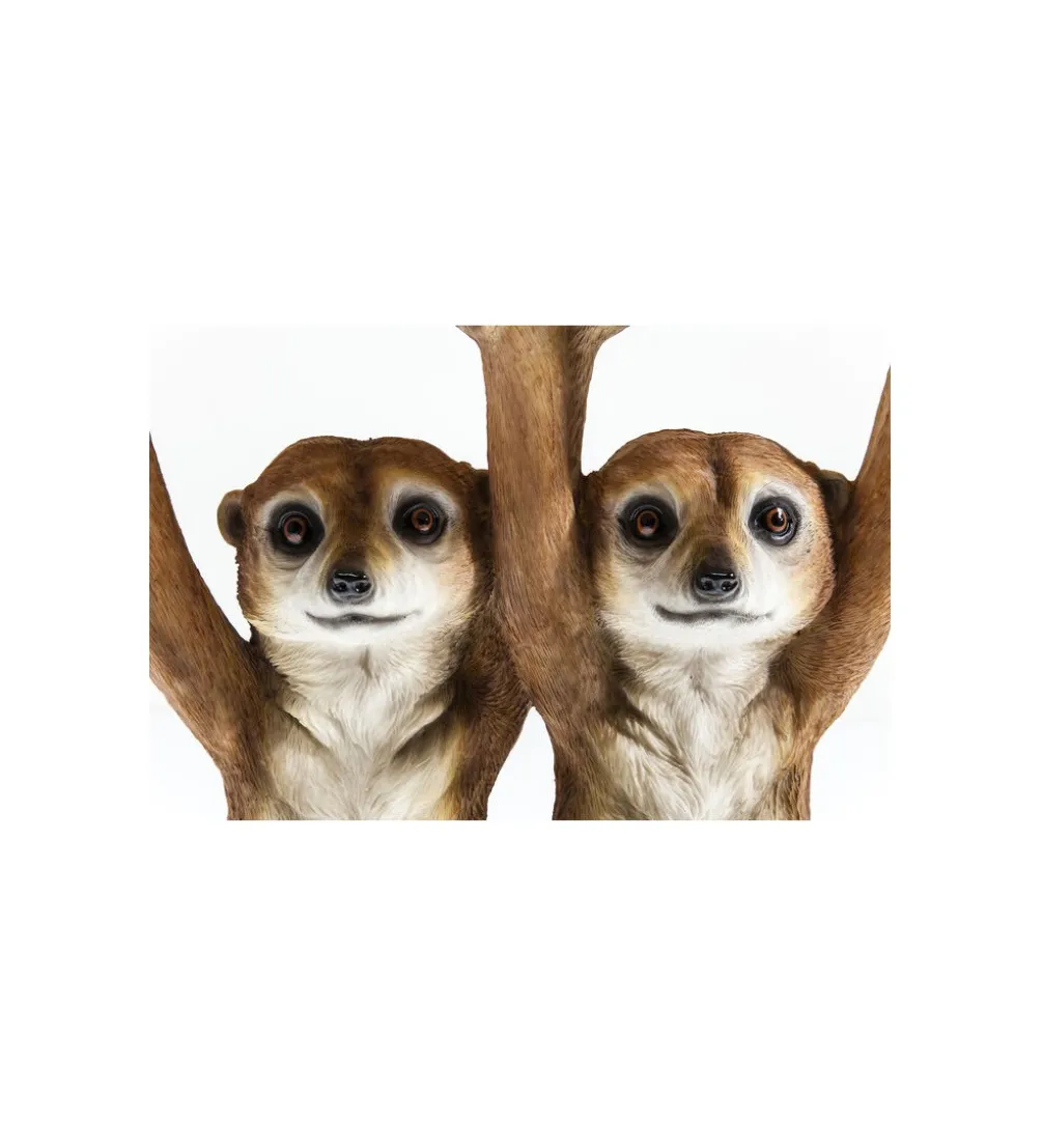 Stolik kawowy ANIMAL MEERKAT SISTERS 33 cm brązowy