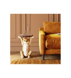 Stolik kawowy ANIMAL MS CAT 33 cm brązowy