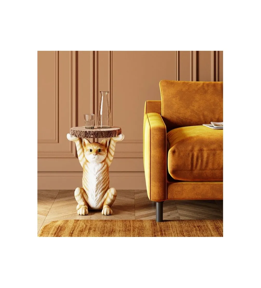 Stolik kawowy ANIMAL MS CAT 33 cm brązowy