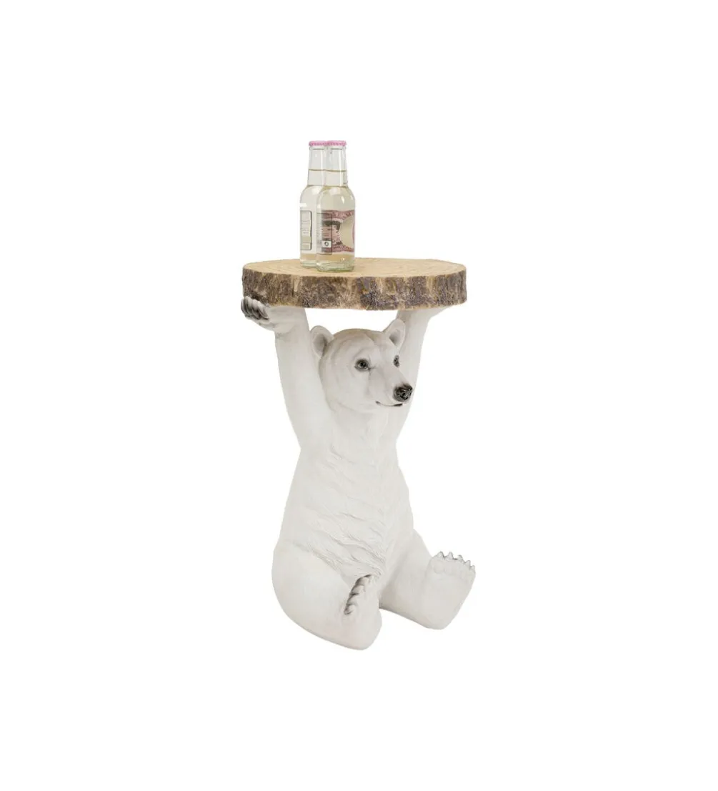 Stolik kawowy ANIMAL POLAR BEAR 37 cm biała