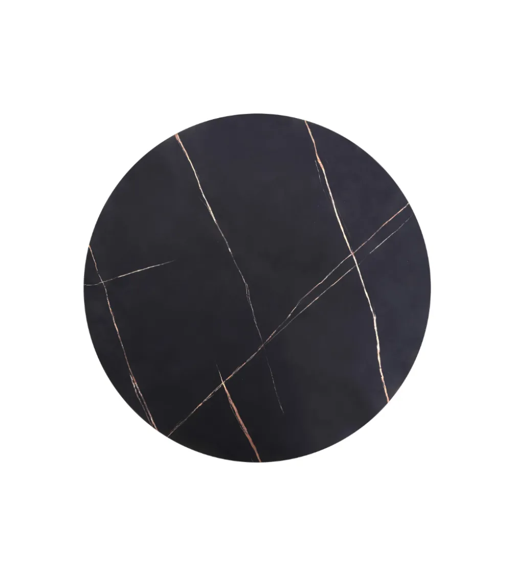Stolik kawowy ANTICA 80 cm w optyce czarnego marmuru