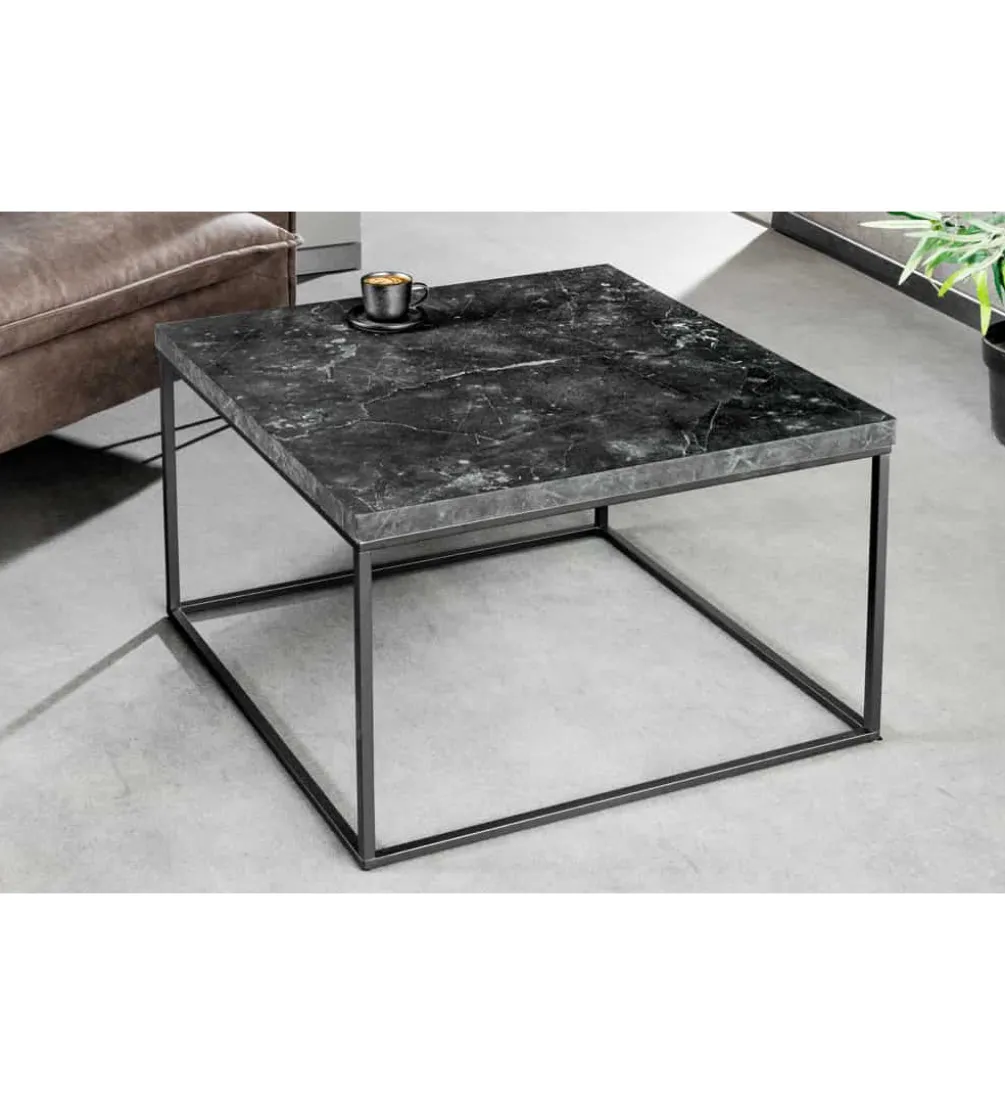 Stolik kawowy ARCHITECTURE 60 cm w optyce czarnego marmuru