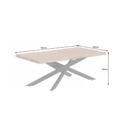 Stolik kawowy ARKTYKA Mammut 110 cm drewno akacja