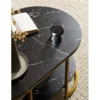 Stolik kawowy ARTIM 100 cm w optyce czarnego marmuru
