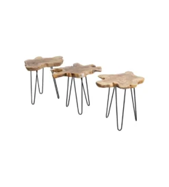 Stolik kawowy Aspen 50 cm dewno teak