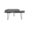 Stolik kawowy ASPEN 100 cm drewno teak czarny
