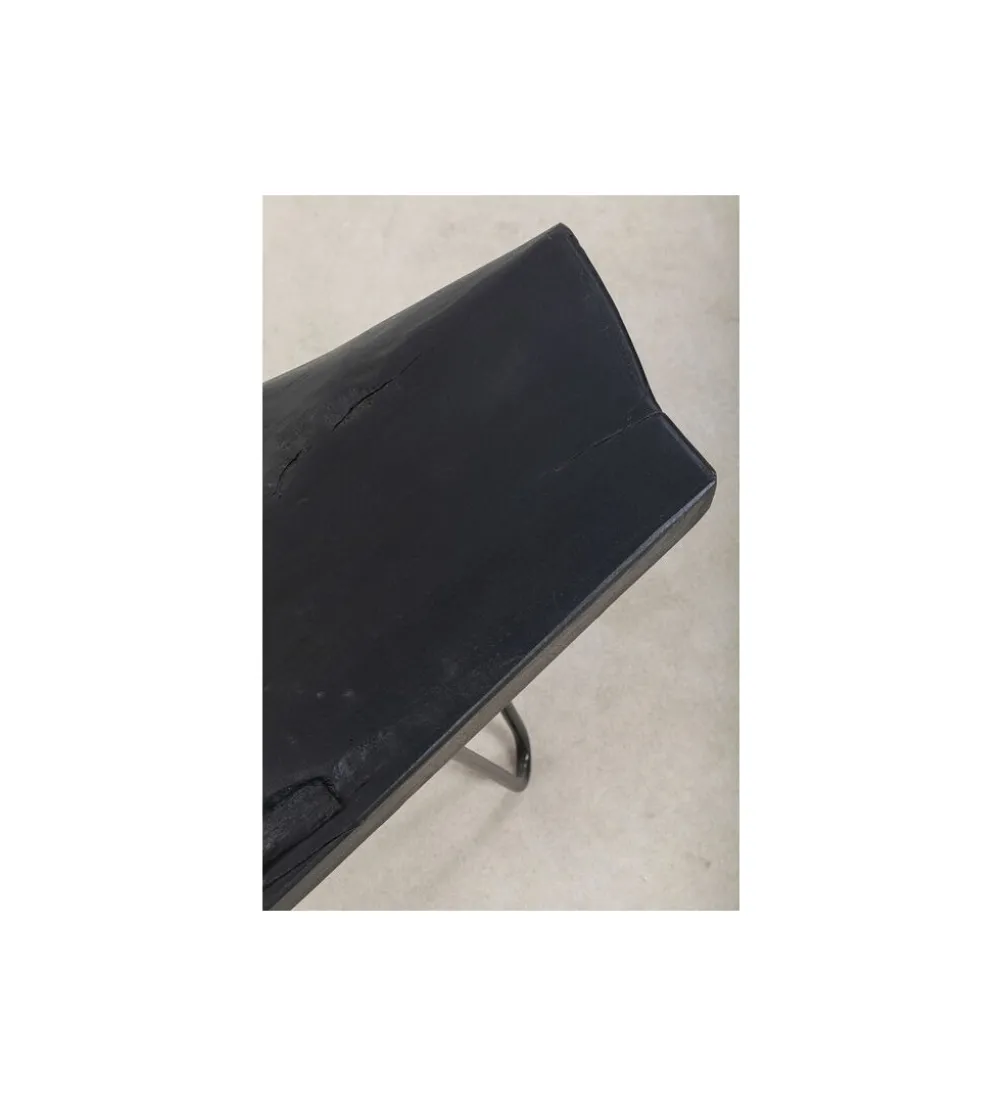Stolik kawowy ASPEN 100 cm drewno teak czarny